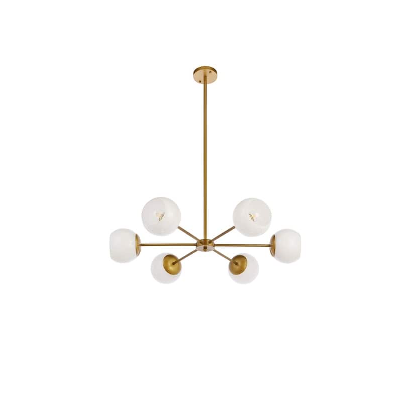 Brooke 30 inch Pendant with White Shade - N/A