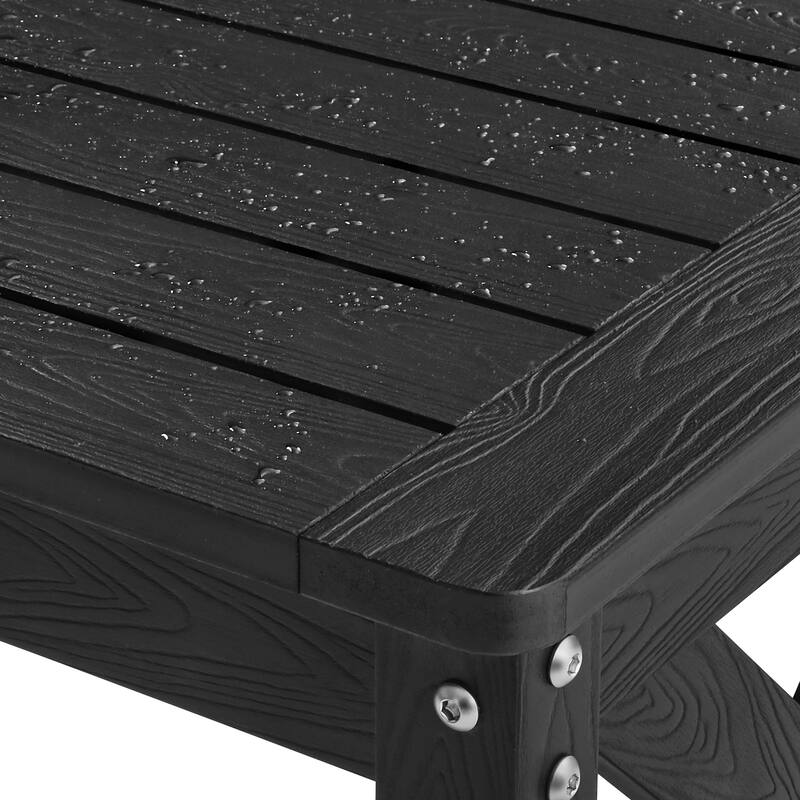 Modern 47.in All-Weather HDPS Outdoor Backless Bench