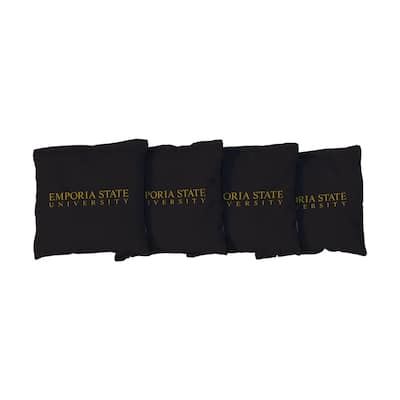 Emporia State ESU Hornets Black Cornhole Bags