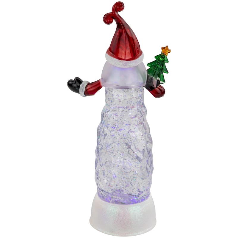 LED Lighted Santa Acrylic Christmas Snow Globe - 12"