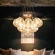 preview thumbnail 7 of 29, 13/ 19-Light Modern Glam Large Sputnik Cluster Glass Globe Bubble Chandelier with Swirled Glass Bubble Globe (Bulb Not Included) 13-Light - 25.5 in. W