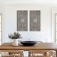 preview thumbnail 42 of 55, Madison Park Botanical Panel Distressed Carved Wood Wall Decor (Set of 2)