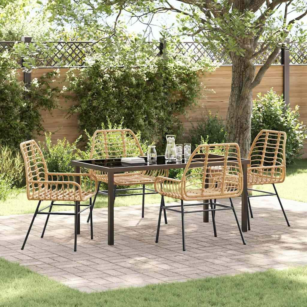 vidaXL Garden Dining Set Poly Rattan