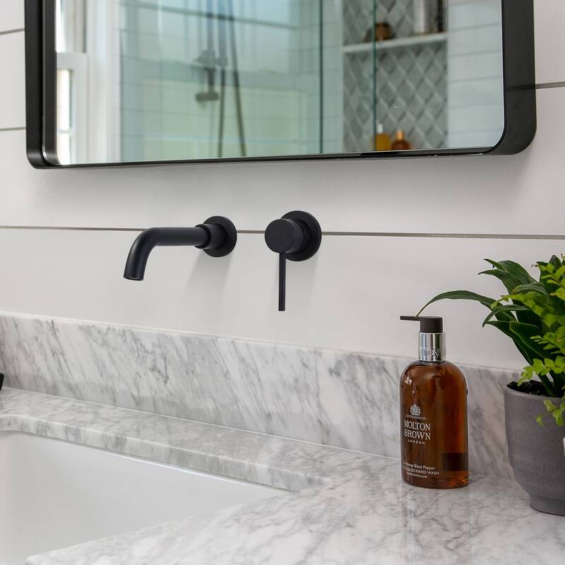 WOWOW Wall Mount Single Handle Bathroom Faucet