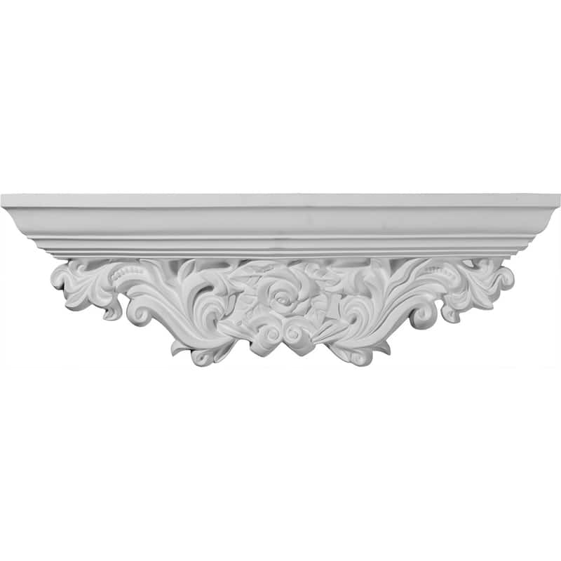 23 1/4"W x 3 7/8"D x 7 1/8"H Odessa Acanthus Leaf Shelf