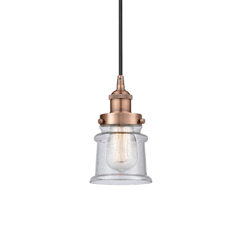 Innovations Lighting 616-1PH-9-5 Canton Pendant Canton 5" Wide Mini - Antique Copper / Seedy
