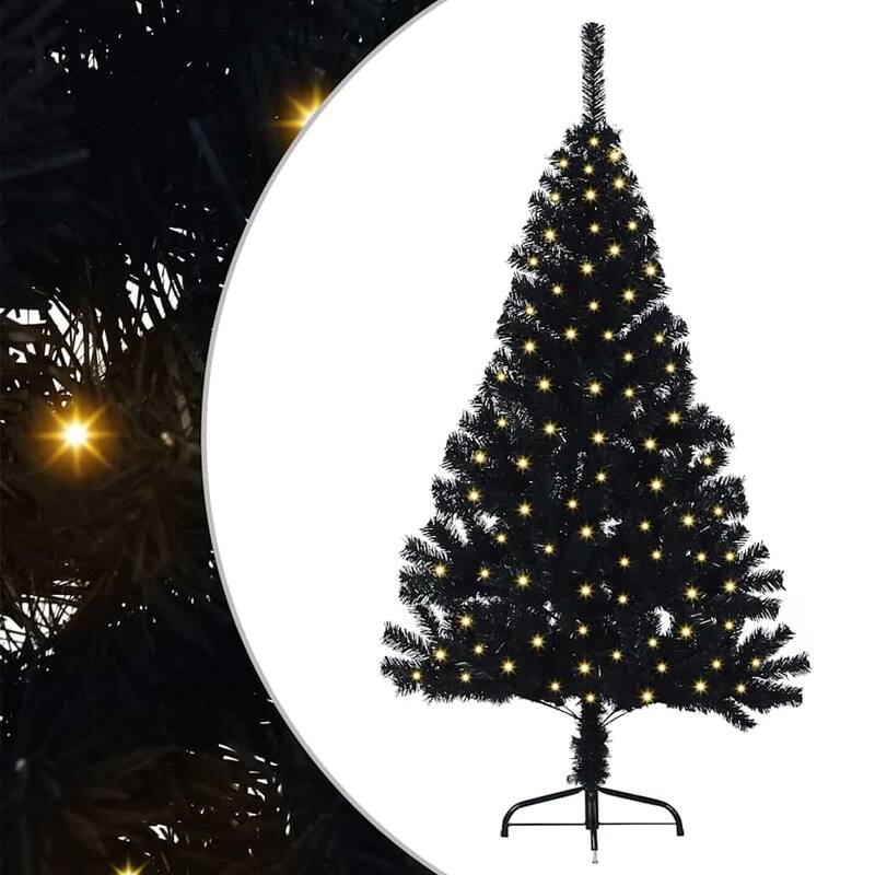 vidaXL Artificial Pre-lit Christmas Tree Pink in PVC - 59.06 in