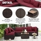 preview thumbnail 21 of 66, EROMMY 6/7 Piece Modular Outdoor Rattan Sofa Set, All-Weather Wicker Patio Furniture with Storage Table, Cushions & Pillows