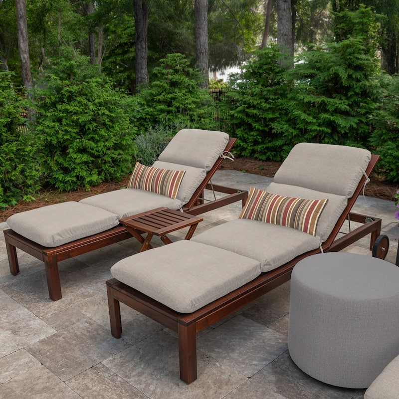 Casual Cushion Sunbrella® Fabric 1-Piece Outdoor Chaise Cushion, 22.5"W x 74"L - 22.5"W x 74"L