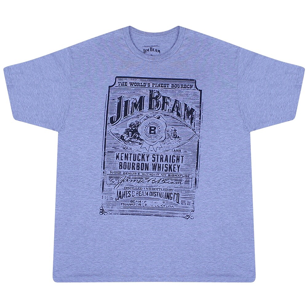 Shop Jim Beam The World S Finest Bourbon Men S Grey T Shirt