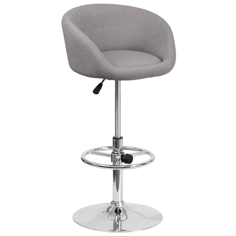Contemporary Adjustable Height Barstool - 21"W x 18.5"D x 32.5" - 41"H