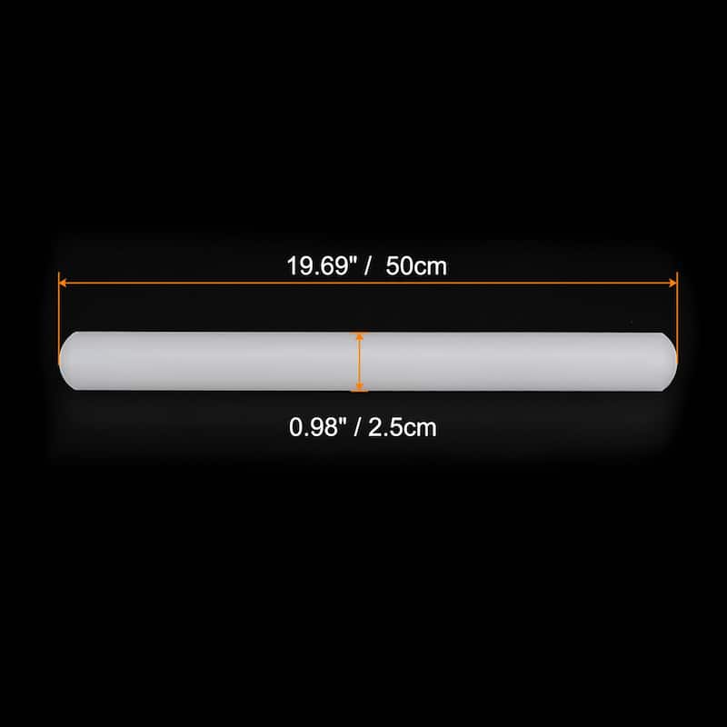 2pcs Fondant Rolling Pin PP Non Stick for Baking - White - 19.69 Inch x 0.98 Inch