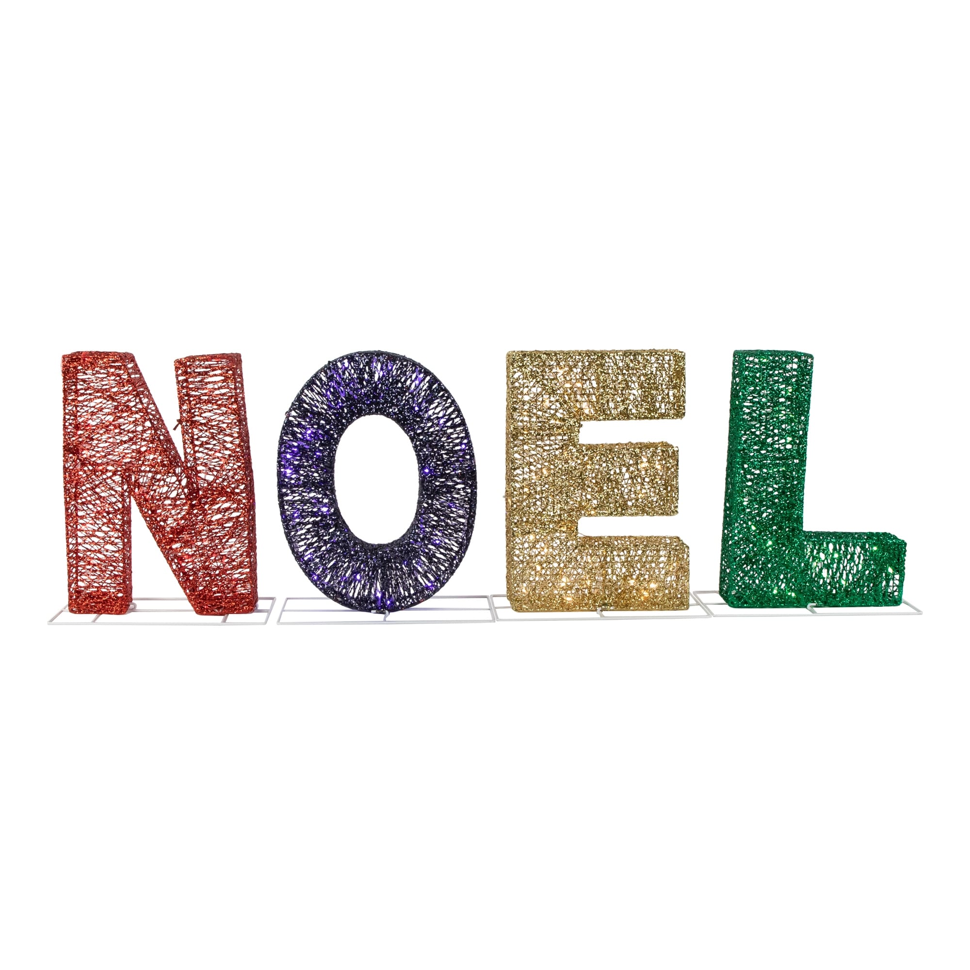 LED Lighted "Noel" Outdoor Christmas Decoration - 46" - Multicolor