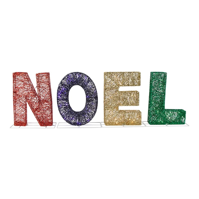 46" Multi-Color LED Lighted 'Noel' Outdoor Christmas Decoration