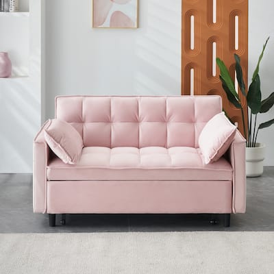 55-Inch Velvet Sofa Bed - Great for Living Rooms and Guest Rooms