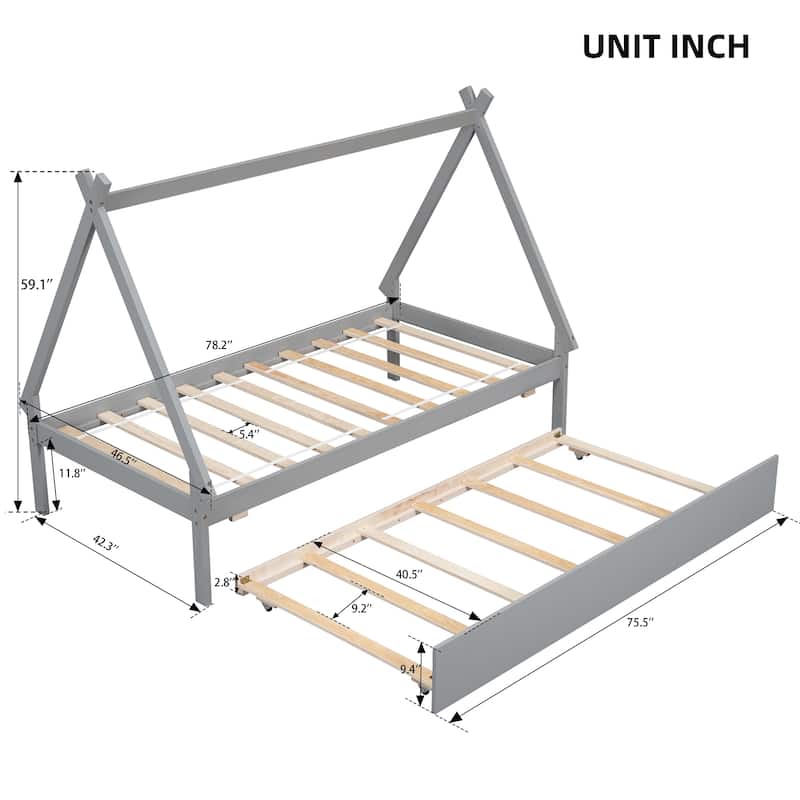 WW Twin size Tent Floor Bed