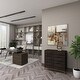 preview thumbnail 17 of 39, Contemporary Dark Brown Geometric Designed Wood Cabinet and Dresser Collection