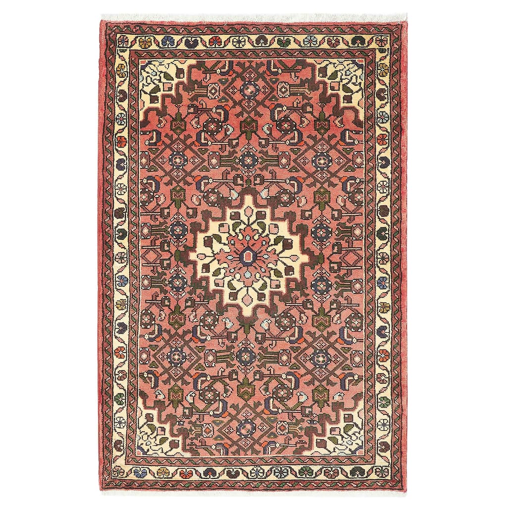 ECARPETGALLERY Hand-knotted Andelz Red Wool Rug - 3'3 x 5'0