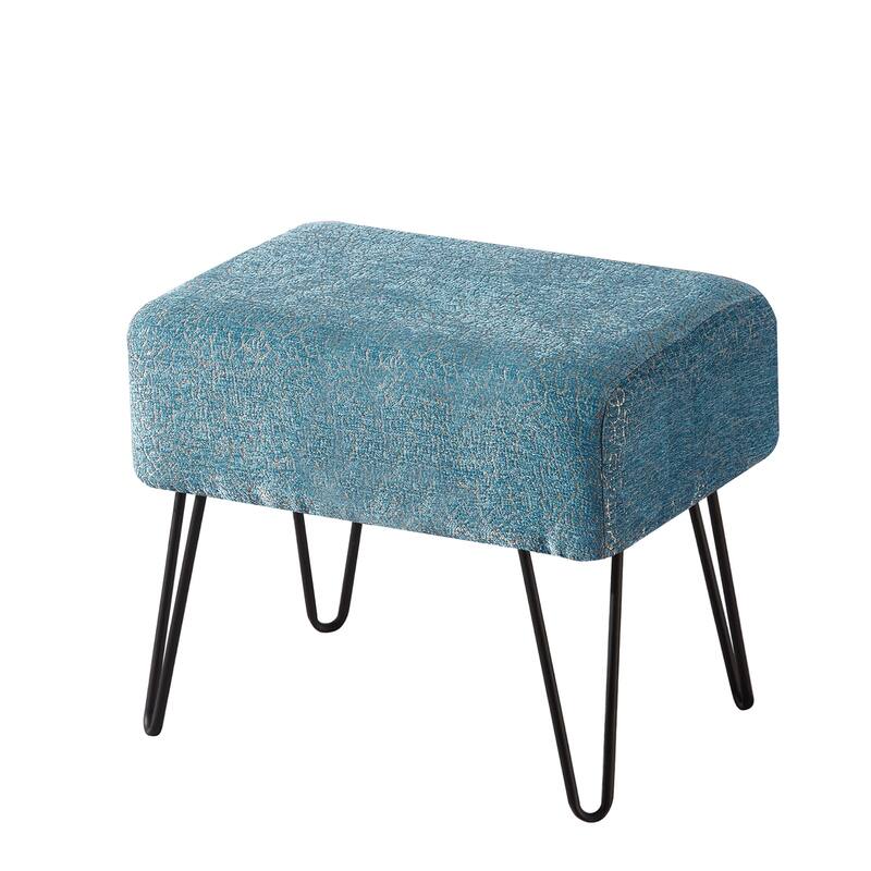 Jacquard Chenille Ottoman
