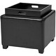 preview thumbnail 4 of 4, SAFAVIEH Harrison Storage Black Leather Tray Ottoman