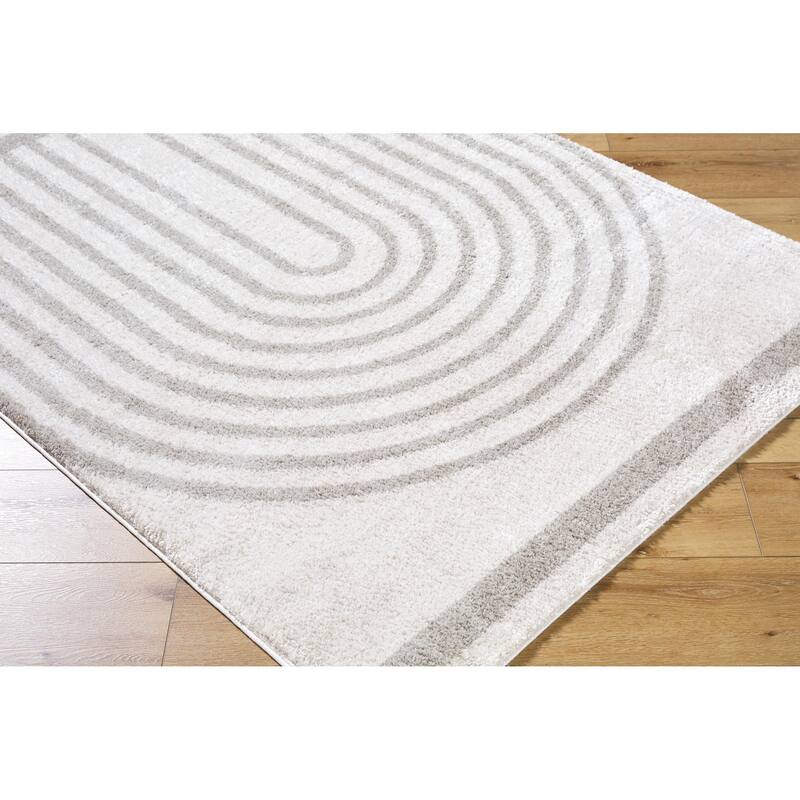 Livabliss Fossay Shag Modern & Contemporary Stripe Washable Area Rug
