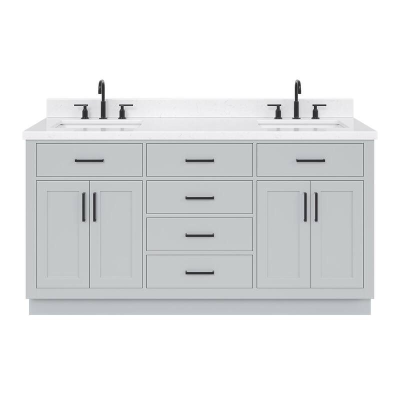 Ariel T066DCQRVO Hepburn 67" Free Standing Double Basin Vanity Set