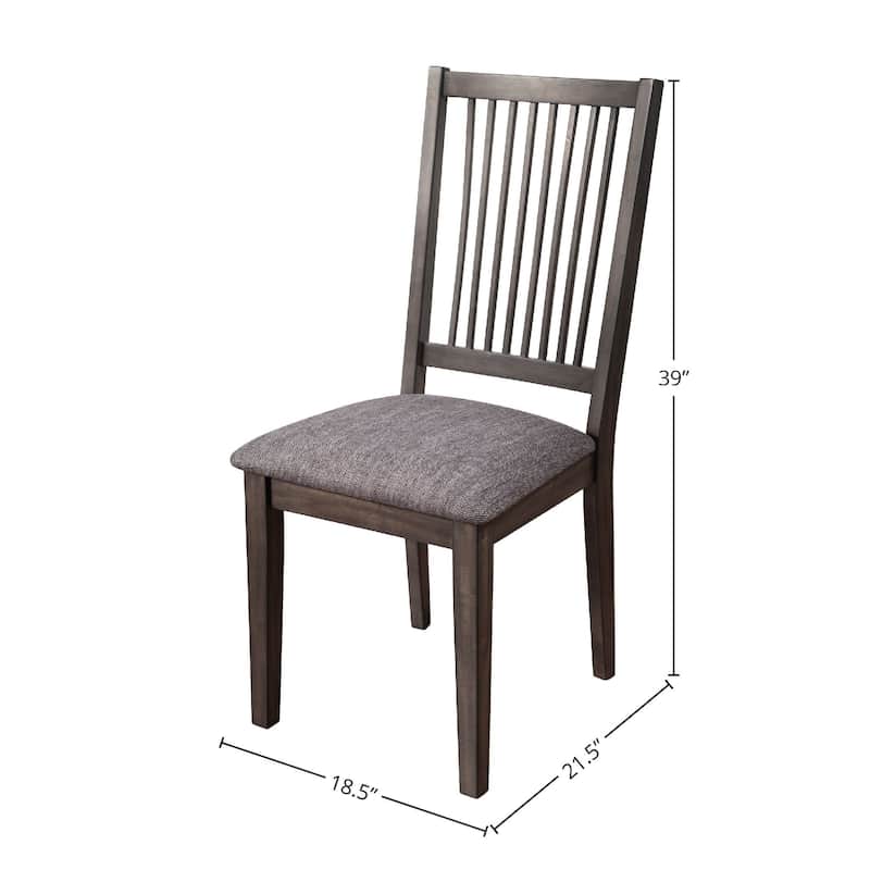 Lennox Set of 2 Wood Dining Side Chairs, Dark Tobacco - N/A