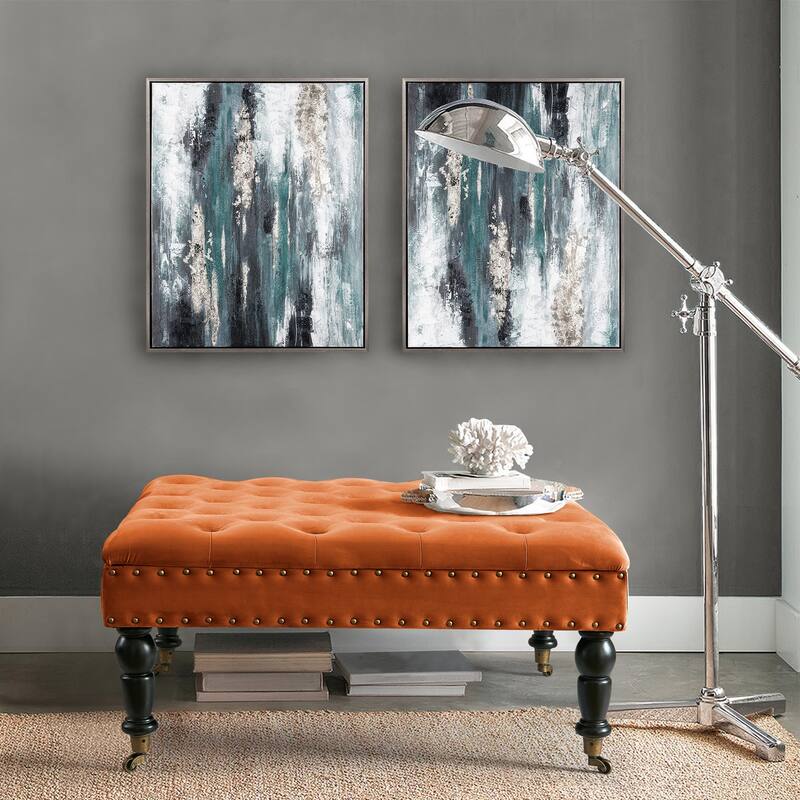Home Soft Things Supersoft Tufted Coffee Table Ottoman - 33" x 33" x 18"