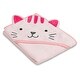 preview thumbnail 2 of 3, Baby/Infant Hooded Bath Towel - Super Soft and Absorbent- Newborn Essential - Pink Cat