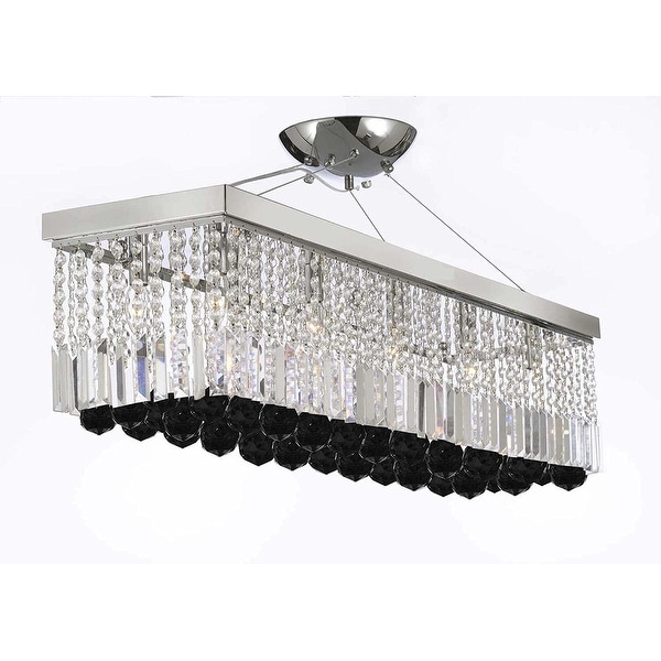 Shop Modern 40 Rectangular Chandelier With 40mm Crystal Balls