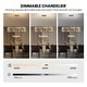 preview thumbnail 6 of 9, 35.4'' Modern Crystal Chandelier 16-Light Rectangle Gold Brass Chandelier Luxury 2-Tier Crystal Pendant Light for Kitchen Island