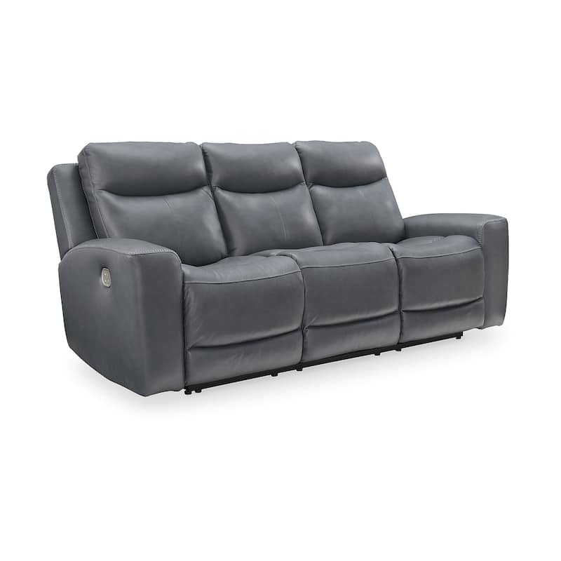 Signature Design by Ashley Mindanao Steel Power Reclining Sofa - 89"W x 42"D x 43"H