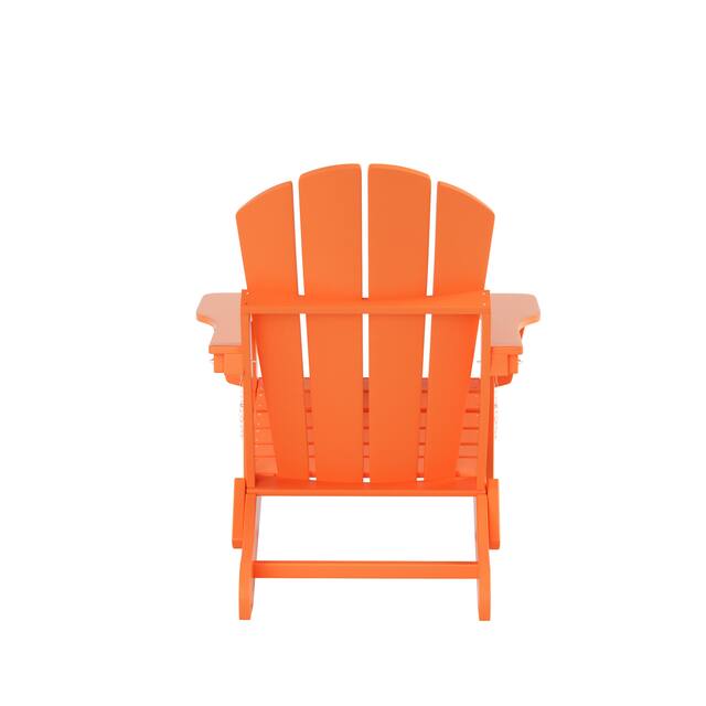 Laguna Folding Poly Eco-Friendly All Weather Outdoor Adirondack Chair