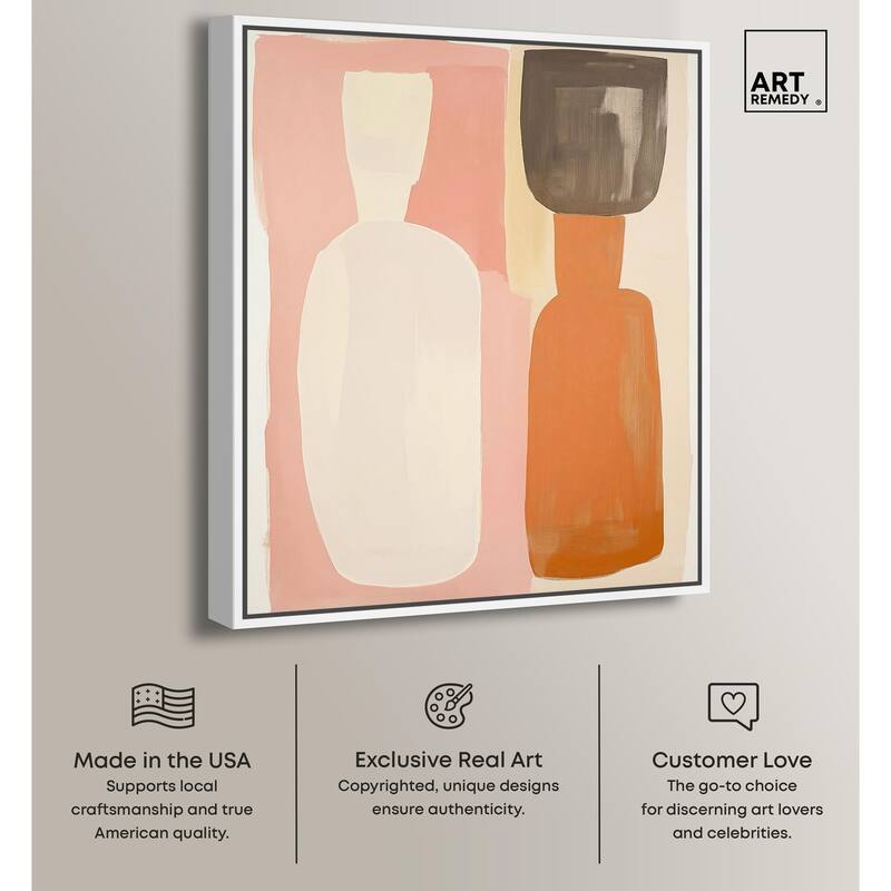 Pink Meets Clay II Canvas by Art Remedy