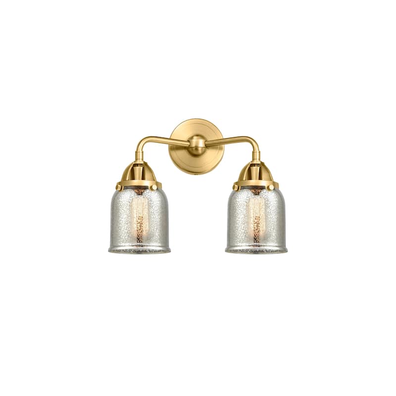 Innovations Lighting 288-2W-13-13 Bell Vanity Bell 2 Light 13" Wide - Satin Gold / Silver Plated Mercury