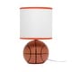 preview thumbnail 1 of 8, 10.7" SportsLite Mini Basketball Table Lamp for Kids Room, Mancave, Orange - 6.2" L x 6.2" W x 10.7" H