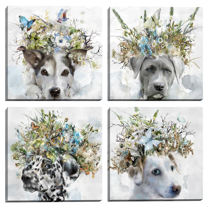 Earth Hounds I-IV Canvas Art Prints
