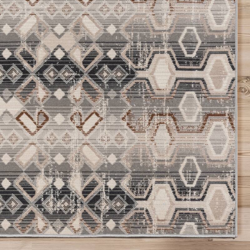 Gertmenian Caravan Modern Moroccan Bohemian UV Protected Polypropylene Woven Indoor/ Outdoor Area Rug Collection