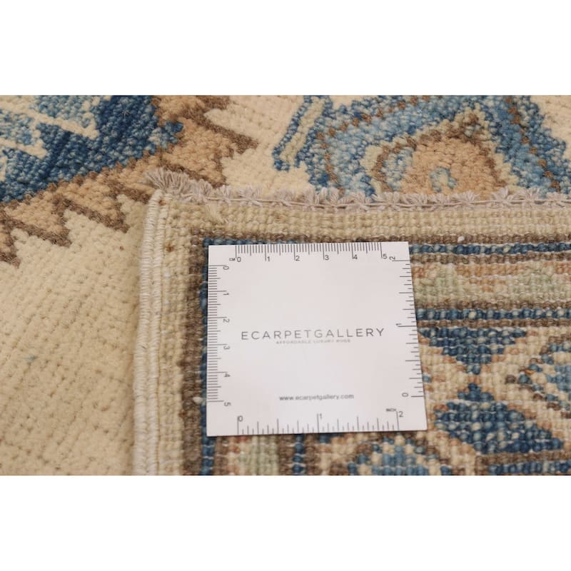 ECARPETGALLERY Hand-knotted Finest Ghazni Ivory Wool Rug - 7'0 x 9'3
