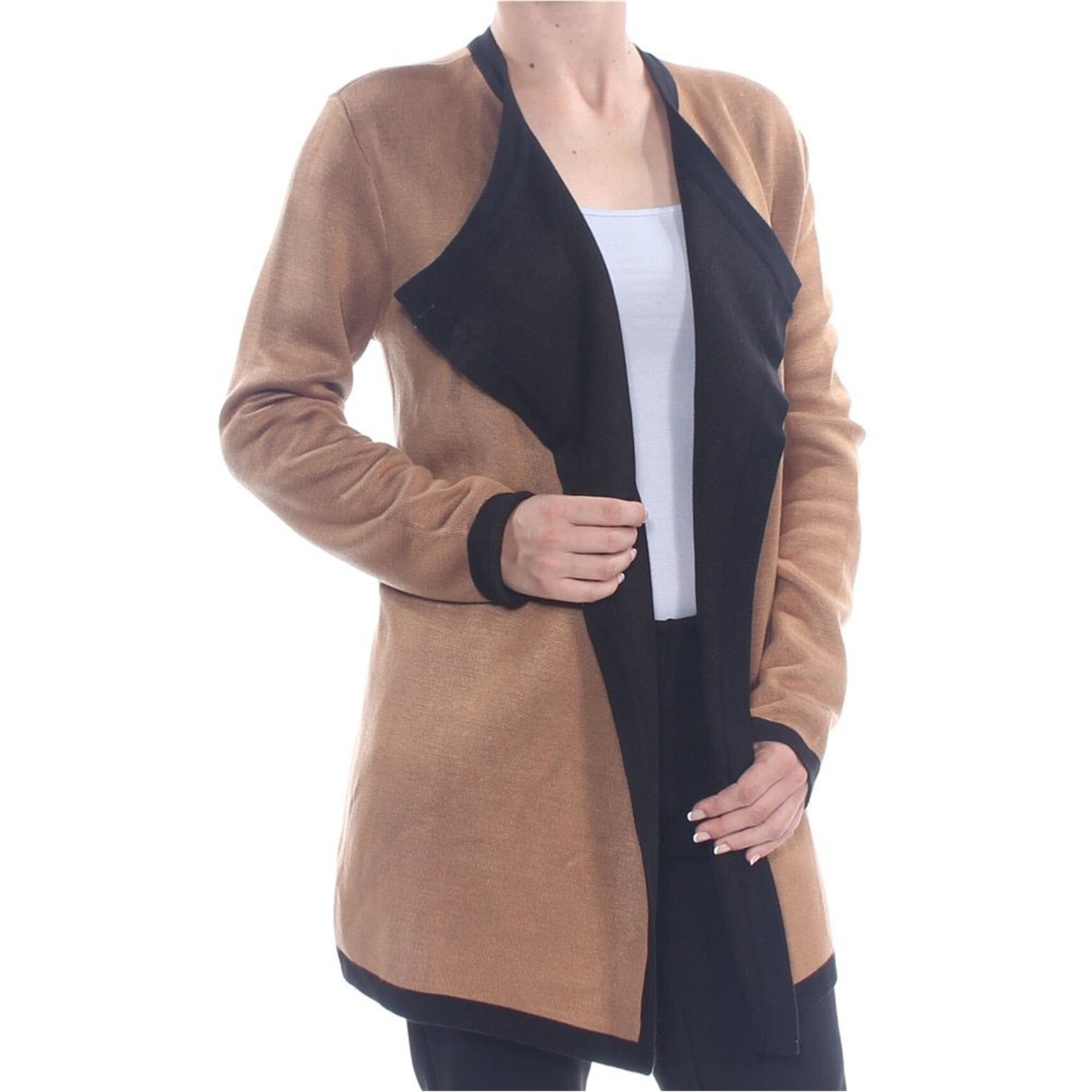 Anne Klein Womens Drapey Cardigan Sweater - Overstock - 41600062