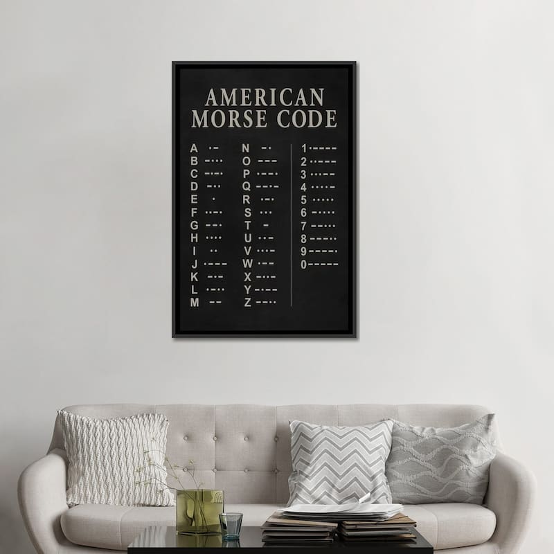iCanvas "Morse Code" by PatentPrintStore Framed Canvas Print