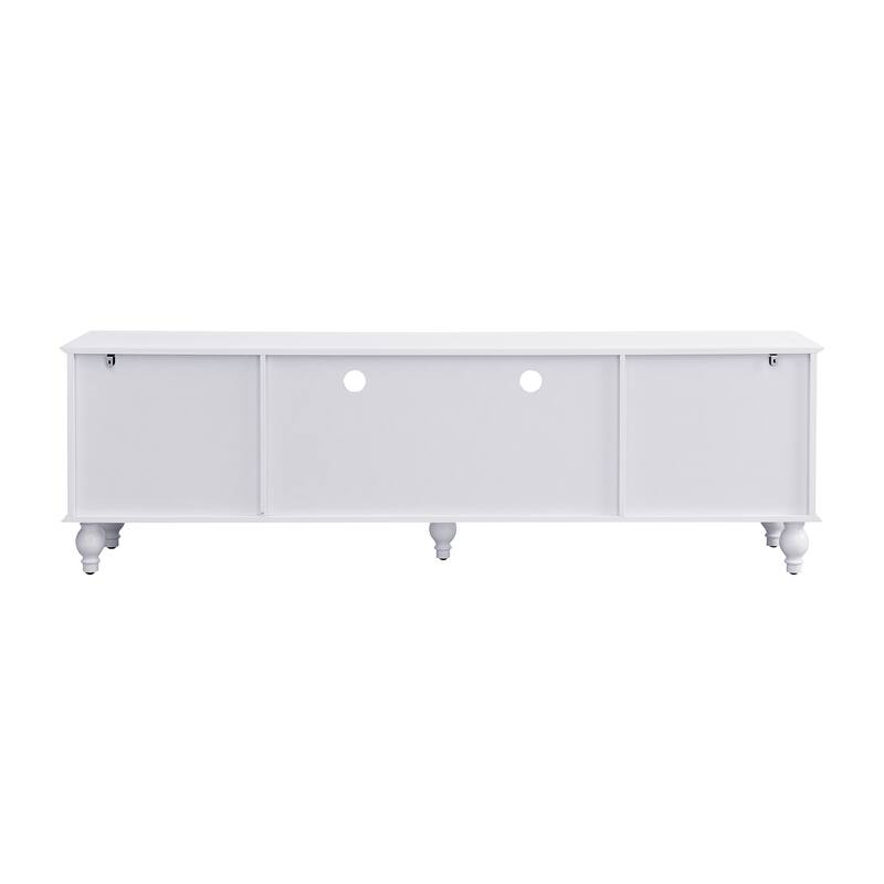 Modern TV Stand Entertainment Center for TVs up to 80 Inches, TV Console Table Media Storage Cabinet with 2 Drawers