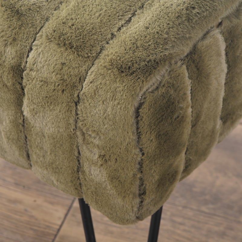 Serenta SuperMink Fauxfur Ottoman Bench