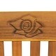 preview thumbnail 4 of 8, vidaXL Patio Bench with Cushion 61.8'' Solid Acacia Wood - 61.8'' x 17.7'' x 32.5''