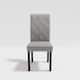 High-Back Tufted Nailhead Upholstered Dining Chairs (Set of 6)
