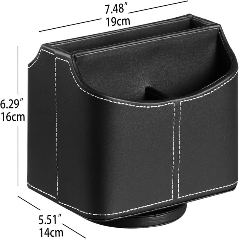 PU leather desktop storage box