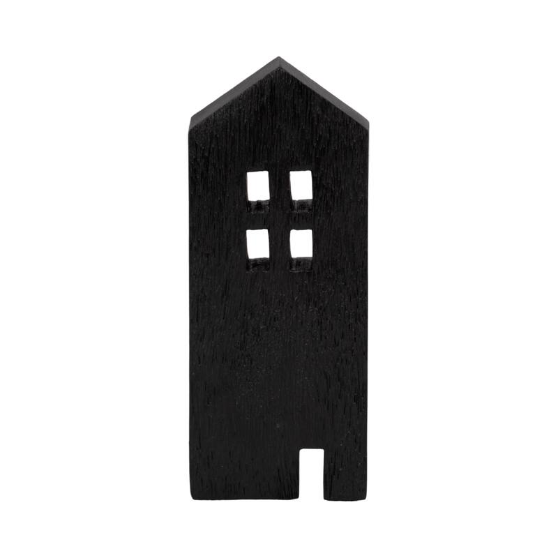 Wood House Sculpture Modern Decorative Object for Shelf Tabletop Decor