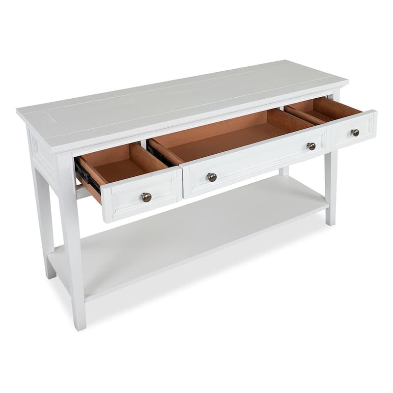 Magnussen Home Heron Cove Chalk White Rectangular Sofa Table - 50''W x 16''D x 29''H