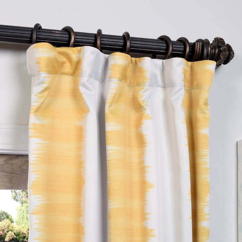 Exclusive Fabrics Flambe Striped Pattern Room Darkening Curtain Panel Pair (2 Panels)