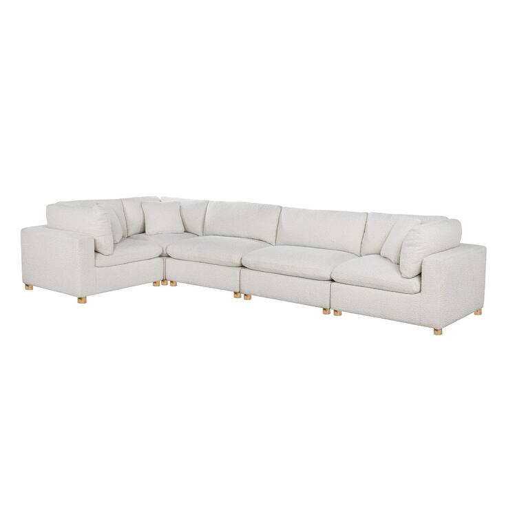 Best Quality Furniture 4-Piece Sectional Boucle Fabric